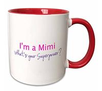 Tasses En Porcelaine Avec Poignée Tasses De Petit Déjeuner 330Ml, Je Suis Une Mimi, Quel Est Ton Super Pouvoir ? Drôle Et Sexy Pour Grand-Mère Tasse À Café En Porcelaine Humour Pour Homme