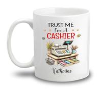 Tasses En Porcelaine Croyez-Moi, Je Suis Caissier Tasse Aquarelle Tasses À Café Pour Anniversaire Fête Des Pères 330Ml