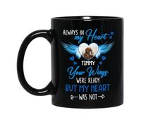 Tasses En Porcelaine Dans Mon Cœur, Tes Ailes Étaient Prêtes Tasse Humour Tasses De Petit Déjeuner Pour Homme Anniversaire 330Ml