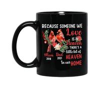 Tasses En Porcelaine Parce Que Quelqu'Un Que Nous Aimons Est Au Paradis Tasse Céramique Avec Poignée Tasses À Thé Pour Maman Femme 330Ml