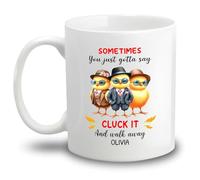 Tasses En Porcelaine Parfois, Il Suffit De Dire « Cluck It » Tasse Céramique Humour Tasses De Petit Déjeuner Pour Amies Femme 330Ml