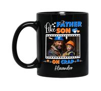 Tasses En Porcelaine Père Comme Fils Oh Merde Tasse Céramique Humour Tasses De Petit Déjeuner Pour Anniversaire Fête Des Pères 330Ml