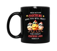 Tasses En Porcelaine Vous Rencontrerez La Folle Dame Au Poulet Tasse À Café En Porcelaine Amusants Coffee Mugs Pour Fête Des Pères Amies 330Ml