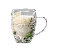 Tasses En Verre À Double Paroi Avec Fleurs Sèches, Tasse À Café En Verre Double, Tasses En Verre Transparent Créatives, Tasses À Expresso, Tasse À Thé En Verre, Cadeaux Pour Meilleure Amie Des Femmes