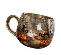 Tasses en verre à motif d'Halloween pour un usage quotidien - Passe au lave-vaisselle - 200 ml - Pour salle à manger et festival