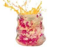 Tasses en Verre - Mugs À Café En Verre À Double Paroi Avec Fleurs Séchées - Gobelet Réutilisable 160ml pour Boissons Chaudes et Froides Cappuccino Latte Lait Jus Eau pour Femmes Filles Anniversaire No