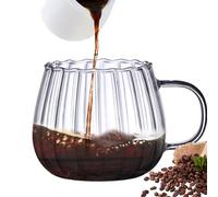 Tasses en Verre Tasses à thé, 400 ML Verre Transparent antidérapant Tasses à Citrouille - Nouvelles Tasses à café pour Le Lait de soja, l'eau de soja, Le café Chaud, Le thé au Lait, Le Lait en