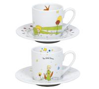 Tasses et mugs - Set de 2 tasses à café expresso et soucoupes Könitz (Le Petit Prince)