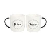Tasses gothiques pour couple - Ensemble de tasses humoristiques sombres pour quelque chose de différent Poison Arsenic Vibes - Tasses à café gothiques uniques - Coffret cadeau gothique parfait
