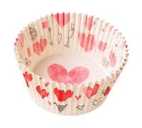 Tasses Papier Four Maxi Sweet Love Avec Petits Cœurs 5cm 50pz Eva - Saint