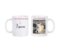 Tasses Personnalisées avec Vos Noms/texte/Photo, Tasses À Café Personnalisées À Motif D'animal De Compagnie De Chat De Chien, Cadeau Surpris pour Les Couples D'hommes et De Femmes custom mug,301-400ml