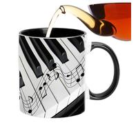 Tasses sur le thème musical - Ensemble de tasses à café uniques sur le thème musical | Collection de tasses à café en céramique pour musiciens, tasses à café durables avec symboles musicaux, tasses à