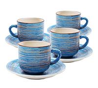 Tasses Swirl bleues set de 4 Kare Design