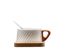 Tasses Tasse à café et soucoupe en céramique Tasse en céramique Lumière Luxe Latte Tasse à café Tasse à café (B)