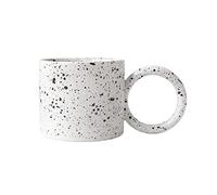Tasses, tasse à café, tasse à motif à carreaux noirs et blancs, tasse en céramique de 350 ml pour les buveurs de café, de cacao et de thé, merci pour femme, homme, maman, papa, bleu-350 ml(White Black