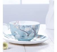 Tasses Tasses Style Tasse à café Ensemble Cadeau de Luxe Créativité Tasses à thé et Tasses à café Ensemble de Soucoupes Belles Tasses en céramique Tasse à café (Taille : 250ml, Couleur : Bleu Ciel)