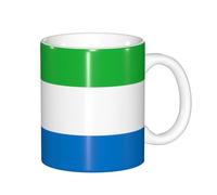Tasses thermochromiques thermochromiques à changement de couleur - Motif drapeau de la Sierra Leone - Parfait pour le camping, les pique-niques, l'intérieur et l'extérieur
