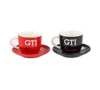 Tasses VW GTi avec sous-tasses - Lot de 2