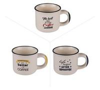 Tasses Zinc 11 cl (lot de 3) - Trend - Blanc - Porcelaine Blanc G