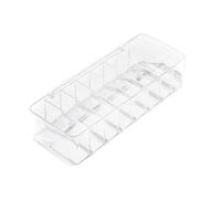 Tassety 1 boîte de rangement de données multifonctionnelle transparente pour casque d'écoute, conteneur de stockage de ligne de données pour papeterie de bureau