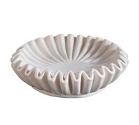 Tassety Bol décoratif à volants cannelés - Décoration d'intérieur pour salon, table basse, bibliothèque et console - modèle