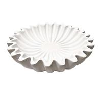 Tassety Bol décoratif cannelé à volants en résine - Coupelle à fruits festonnés - Bol à clés pour table d'entrée - Bol pour table basse de salle à manger -