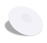 Tassety Disque de feutrine en acrylique pour tourne-disque vinyle - 2,5 mm d'épaisseur pour des basses plus serrées - Tapis de plateau de 30,5 cm (blanc)