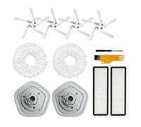 Tassety Lot de 12 pièces de rechange pour aspirateur W10/W10 Pro - Filtre HEPA - Brosse latérale pour nettoyage domestique