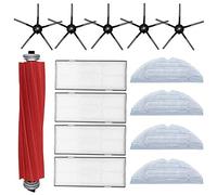 Tassety Lot de 14 pièces de rechange pour aspirateur S7 T7S T7 (Noir)