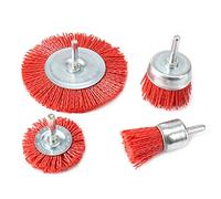 Tassety Lot de 4 brosses à filament en nylon abrasif pour perceuse avec embout de 6,35 mm