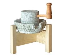 Tassety Mini Maison Café Rétro - Moulin à Main pour Grains de Café et Épices - Moulin en Pierre Naturel avec Ornements