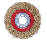 Tassety Roue à brosse métallique pour meuleuse d'établi + anneaux adaptateurs réducteurs, 150 mm