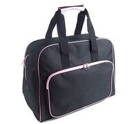 Tassety Sac de rangement multifonction pour machine à coudre - Sac de transport portable avec poche - Pour outils de couture - Noir et rose