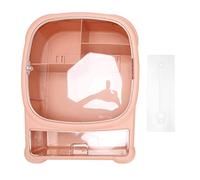 Tassety Support mural pour produits de soins de la peau sans perforation pour salle de bain - Anti-poussière - Organisateur de maquillage - Boîte de rangement A