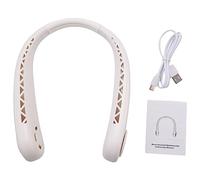 Tassety Ventilateur de Cou sans Pale, Ventilateur Portable Rechargeable, Ventilateur Personnel, Mains Autour du Cou, Ventilateur de Refroidissement Portable Blanc