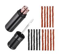 TASSFROO Kit de Réparation Tubeless, Kit Reparation Meche Bande avec 15 Bandes de Caoutchouc Kit de Réparation de Pneus Tubeless Crevaison de Pneu de Vélo Outil Portable pour Une Réparation Rapide