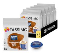 Tassimo, 40 Dosettes, Cappuccino goût Choco Maxwell House , Compatibles avec les machines TASSIMO, 40 Cappuccino goût choco, Généreux et Gourmand, 5 packs de 8 dosettes