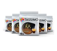 Tassimo, 80 Dosettes Café Espresso Classique L'OR, Compatibles avec les machines TASSIMO, 80 Cafés, Aromatique et Harmonieux, 5 packs de 16 dosettes