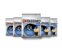 Tassimo, 80 Dosettes Café Long Décaféiné L'OR, Compatibles avec les machines TASSIMO, 80 Cafés sans caféine, 5 packs de 16 dosettes