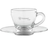 Tassimo by WMF Espresso-Glastasse mit Untertasse, Tasse, Becher, Glas, Transparent, 80 ml