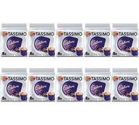 Tassimo Cadbury Dosettes de chocolat chaud - 10 paquets (80 boissons)