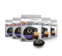 Tassimo Cafe L'OR Espresso Lungo Profondo - Intensite 8 - 80 Capsulas (T DISCs) compatible avec cafetiere Tassimo Bosch - 5 paquets de 16