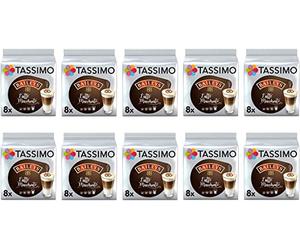 Tassimo Dosettes de café Latte Machiatto Baileys - 10 paquets (80 boissons)