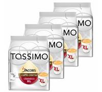 Tassimo Jacobs Caffè Crema XL, Rainforest Alliance, Lot de 4, 4 x 16 T-Discs