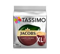 Tassimo Jacobs Caffè Crema XL, Rainforest Alliance Vérifié, 16 T-Discs