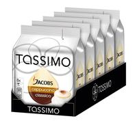 TASSIMO Jacobs Cappuccino café, dosettes à café souples, T-Discs Capsules, 5 paquets de 8 (40 Boissons)