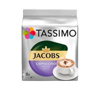 Tassimo Jacobs Cappuccino Choco, Café, Café au Lait, Cacao, Goût Choco, Capsule, 8 T-Discs