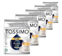 Tassimo Jacobs Krönung Médaille d Or, Rainforest Alliance Vérifié, Lot de 5, 5 x 16 T-Discs