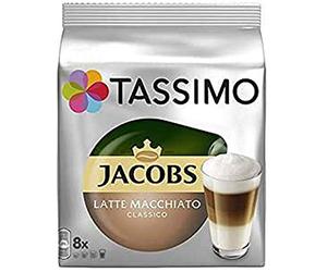 Tassimo Jacobs Latte Macchiato Classico Paquet de 16 capsules / T-Discs de café / café au lait (8 portions)