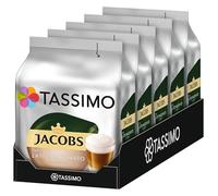 Tassimo Jacobs Latte Macchiato, Rainforest Alliance Vérifié, Lot de 5, 5 x 16 T-Discs (8 Portions)